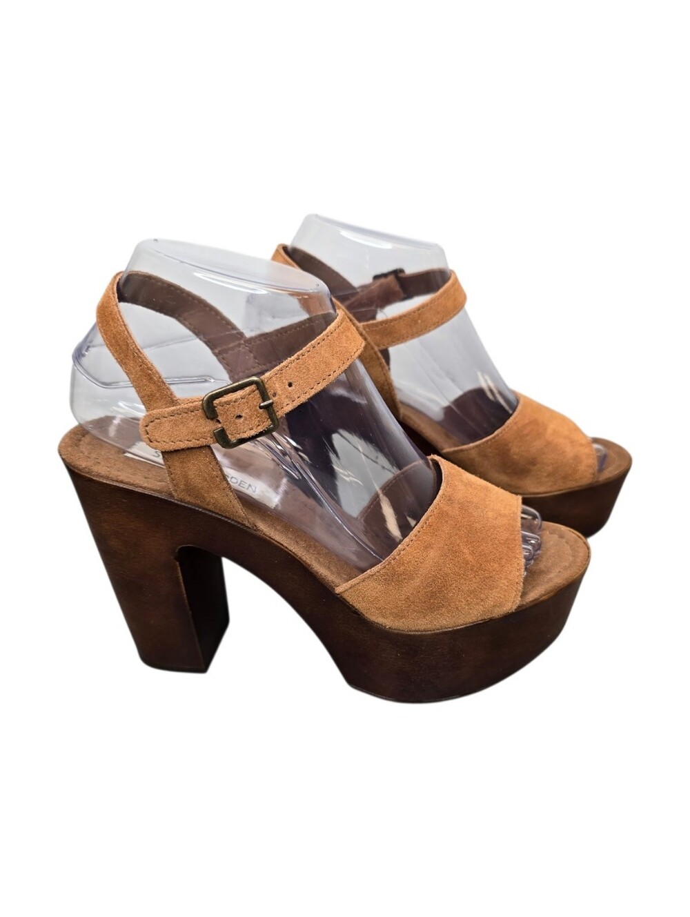 Steve Madden Women’s 8 Lulla Tan Suede Leather Platform Sandals